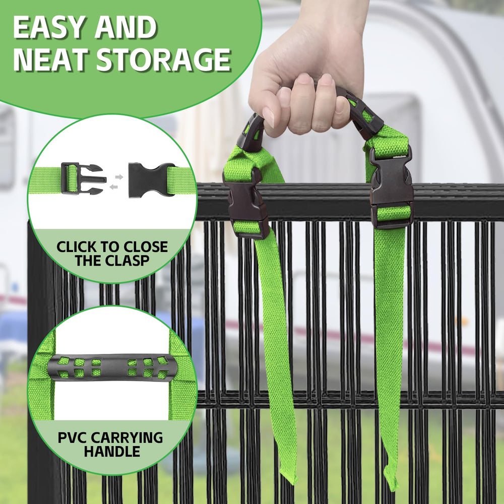 DaBoQQQ Dog Playpen in motion with strap ready for travel.