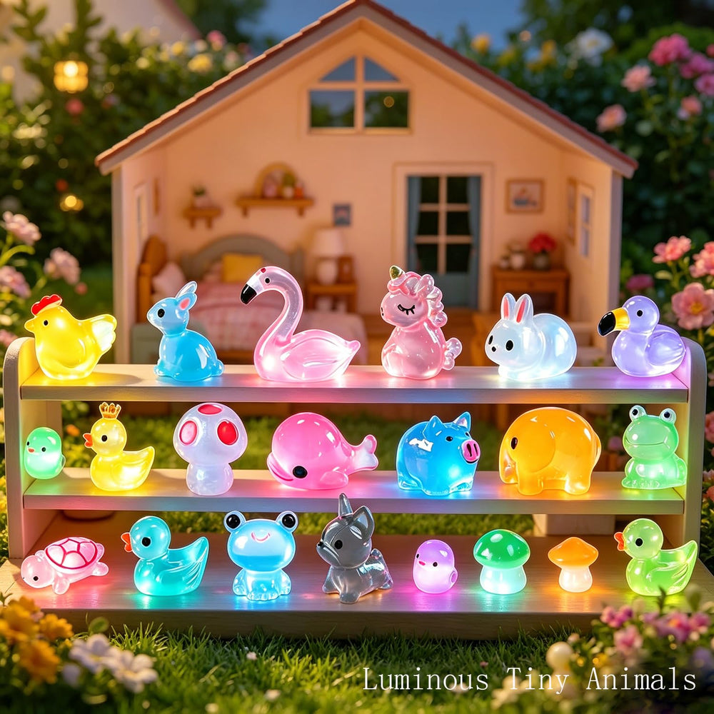 Dabshuyikk glow mini animal duck suitable for pond scene decorations with night shimmer.