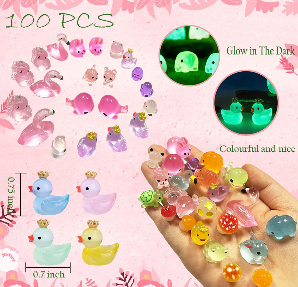 Dabshuyikk glow mini animal rabbit adds terrarium accents with soft luminescence.