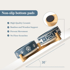 Dafuceramic weighted non-slip base prevents spills during feeding