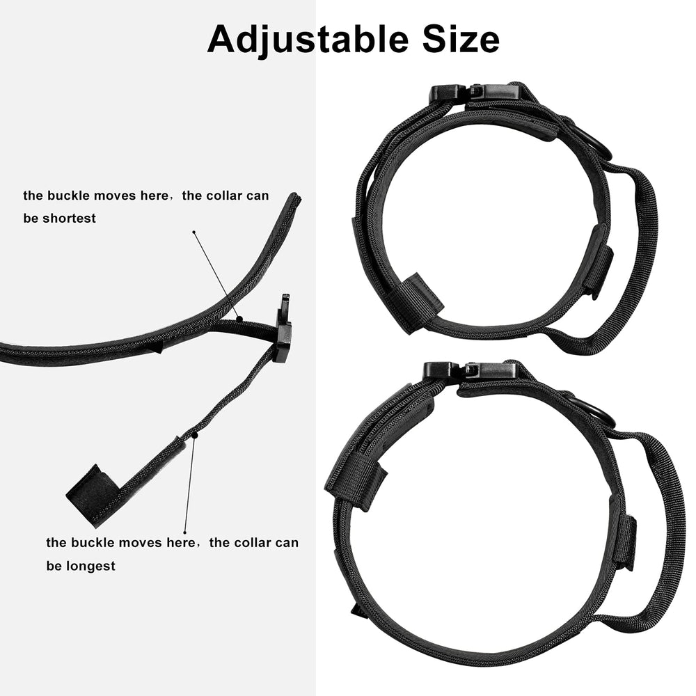 DAGANXI adjustable military-style dog collar fits medium and large dogs securely