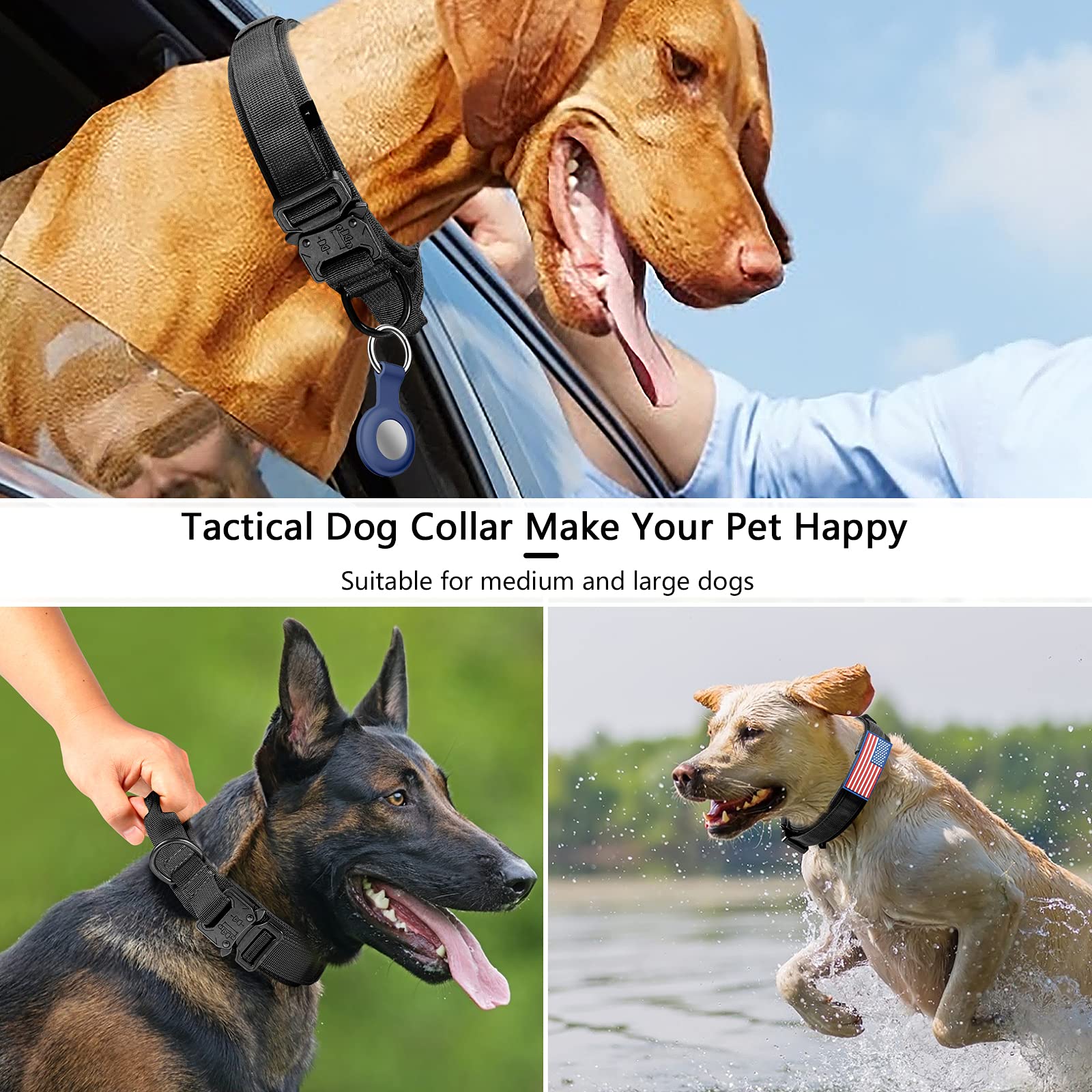 DAGANXI padded inner lining protects the dog's neck during long wear.