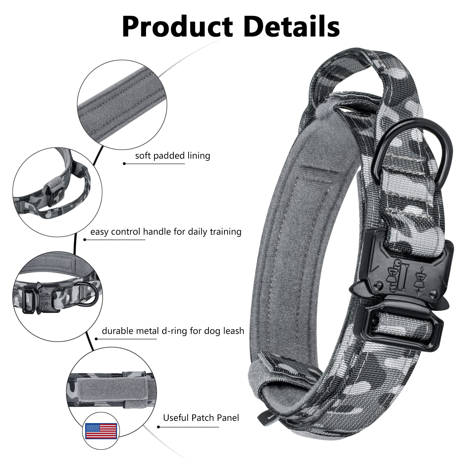 DAGANXI Tactical Collar Airtags case protecting tracker on the collar.