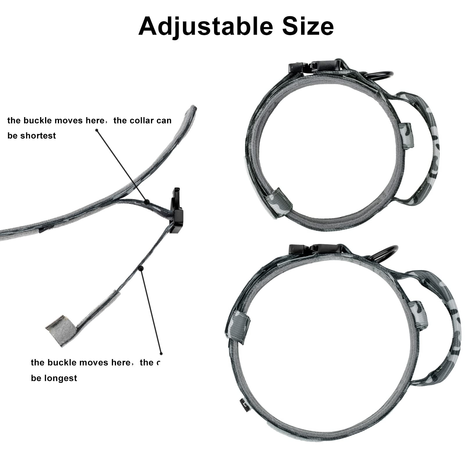DAGANXI Tactical Collar durable buckle detail for reliability.