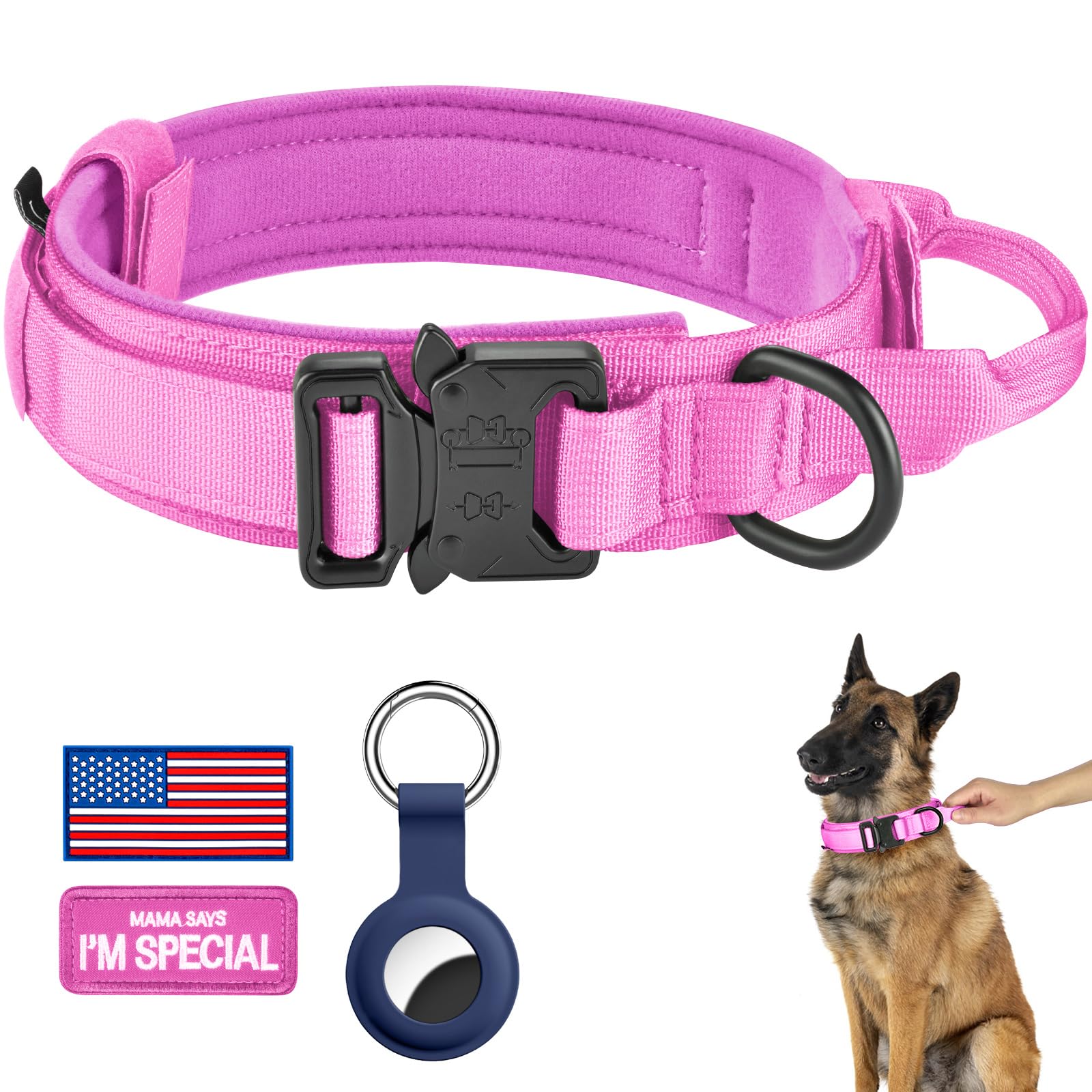 DAGANXI Tactical Collar with padded lining for comfortable, gentle contact