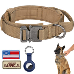 DAGANXI tactical dog collar with control handle for secure training and safety.