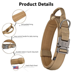 DAGANXI Tactical Dog Collar patches and Velcro customization options for a unique look