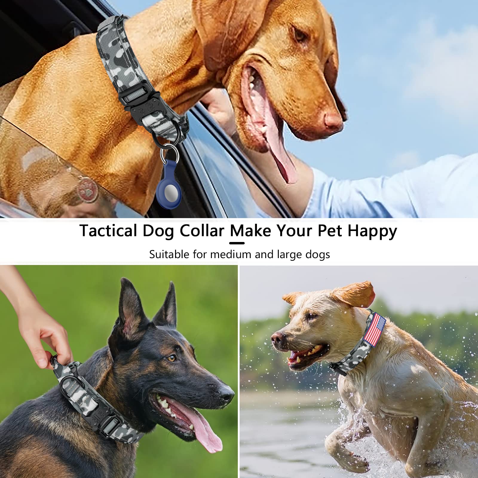 DAGANXI collar size adjustment range with fit guidance.