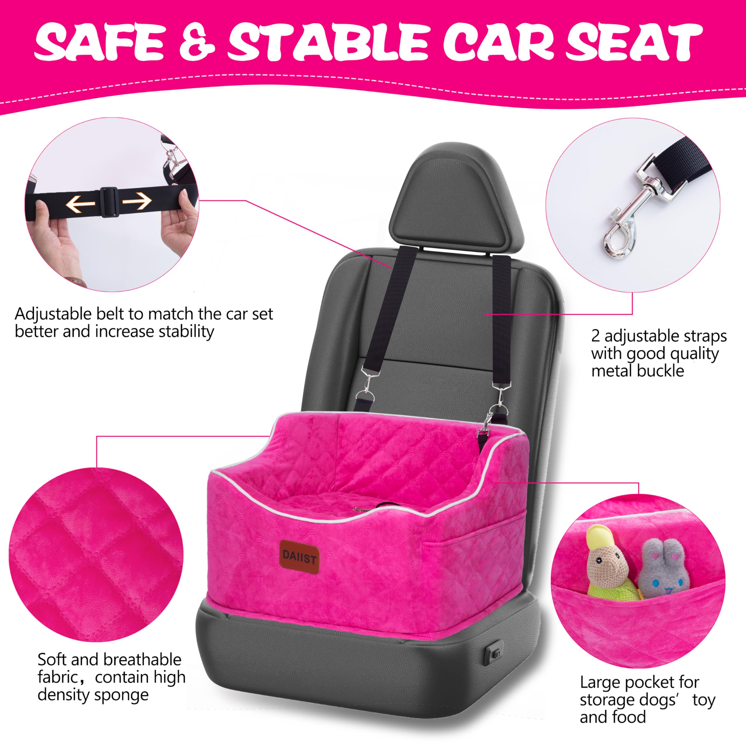 DAIIST seat with belt-hole design keeps travel secure.