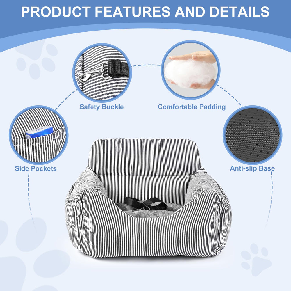 Daitore side pockets store treats and toys within easy reach.