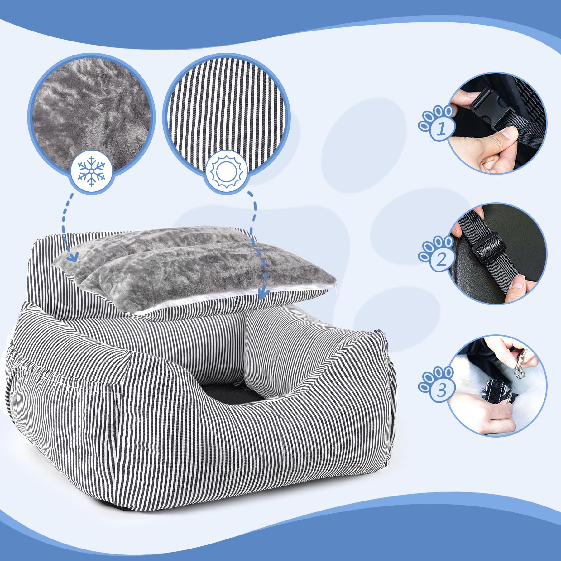 Daitore washable cover simplifies cleaning after paws and spills.