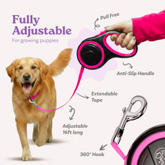 Daizzy Gear leash shows soft anti-slip handle for comfortable grip