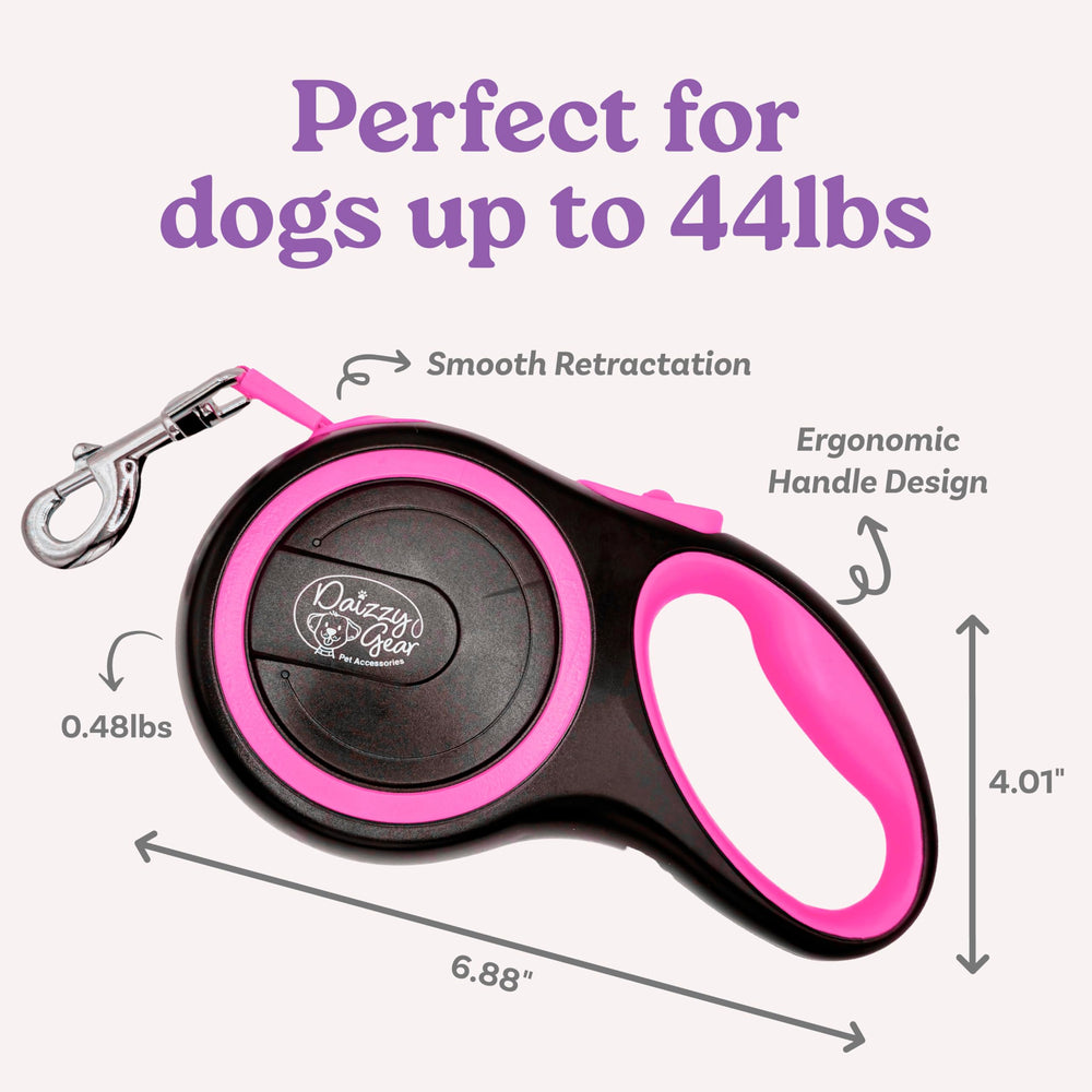 Daizzy Gear leash with one-hand brake enables easy control during walks