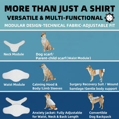 DAJIDALI spay recovery suit covering chest and belly for female healing