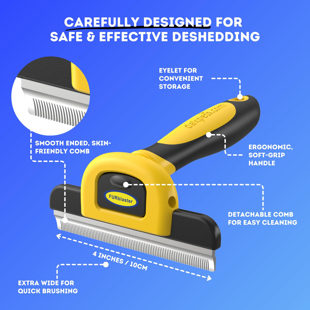 DakPets cat dog grooming brush keeps short and long coats manageable and less shedding.