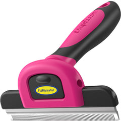DakPets pink deshedding tool with a comfortable grip for quick fur reduction.