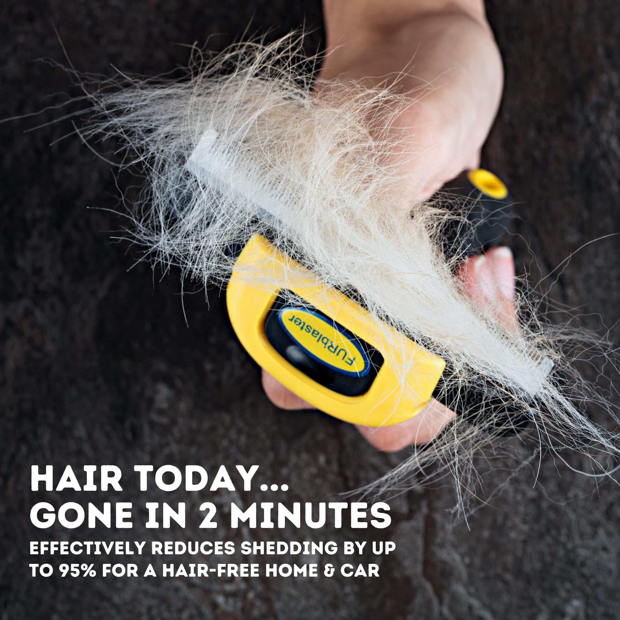 DakPets stainless steel dematting tool gently detangles mats for a smoother coat.