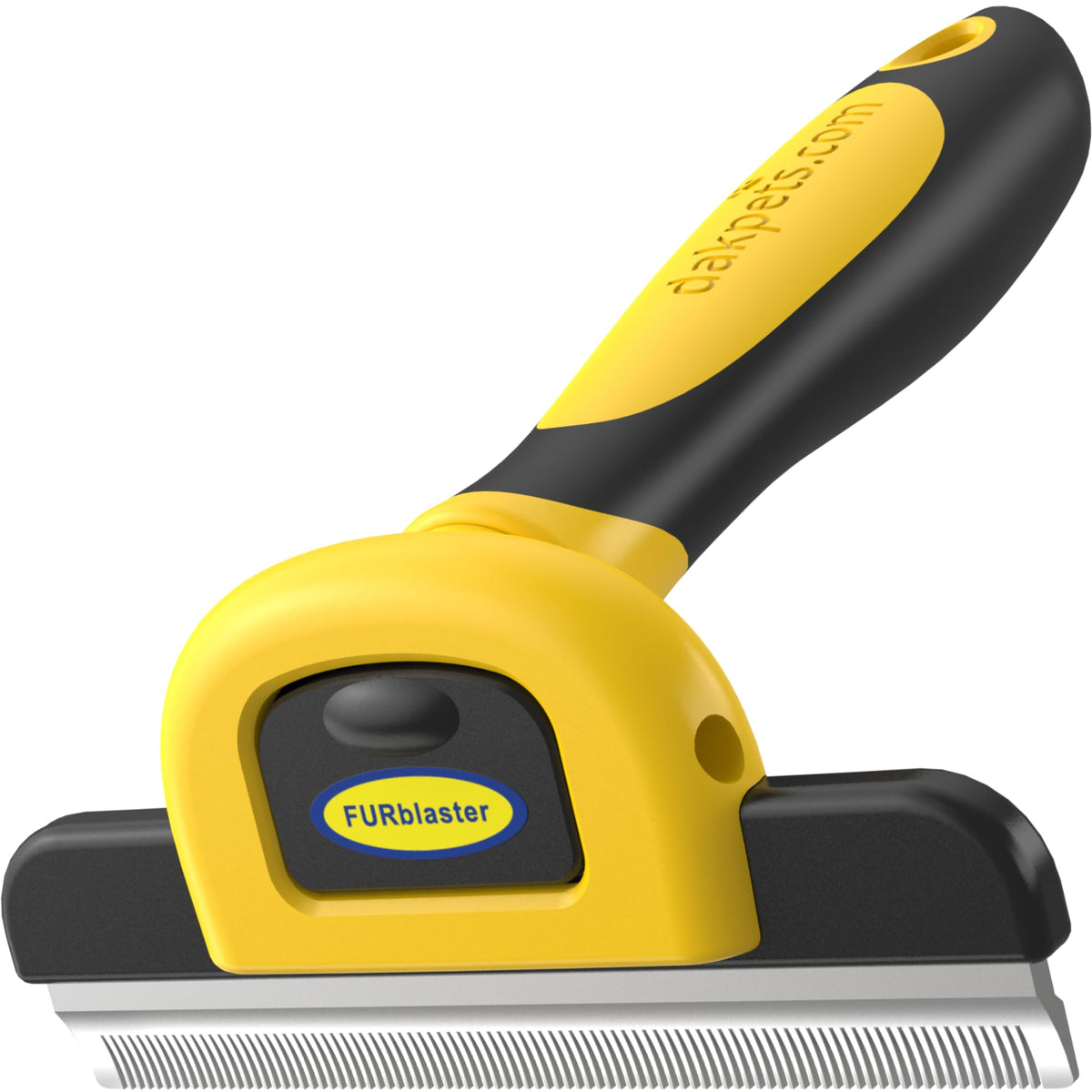 DakPets stainless steel deshedding tool removes loose fur quickly for a cleaner coat.