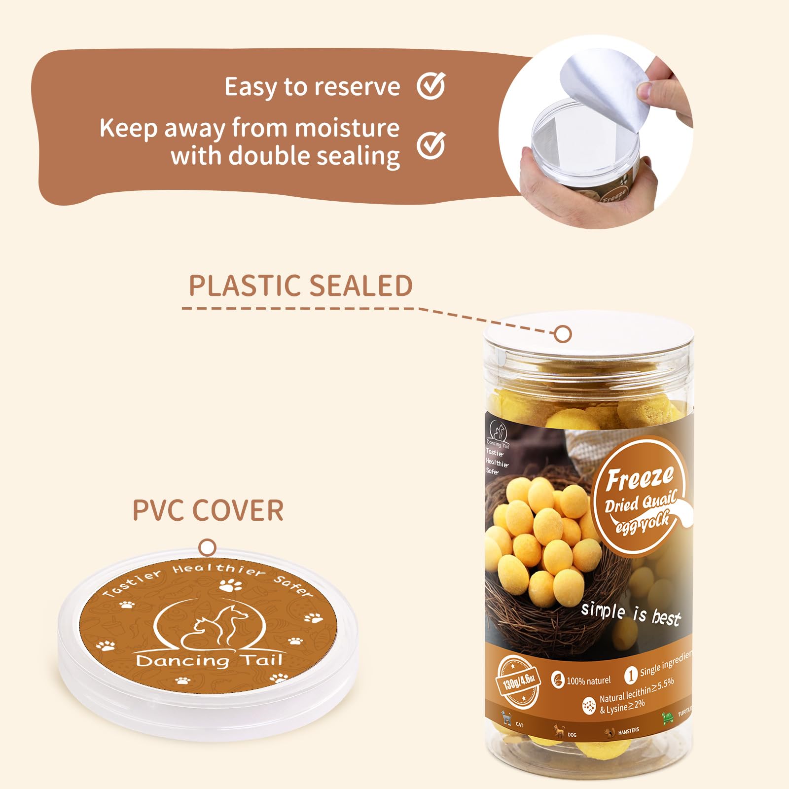 Dancing Tail serving idea showing easy portioning for daily rewards.