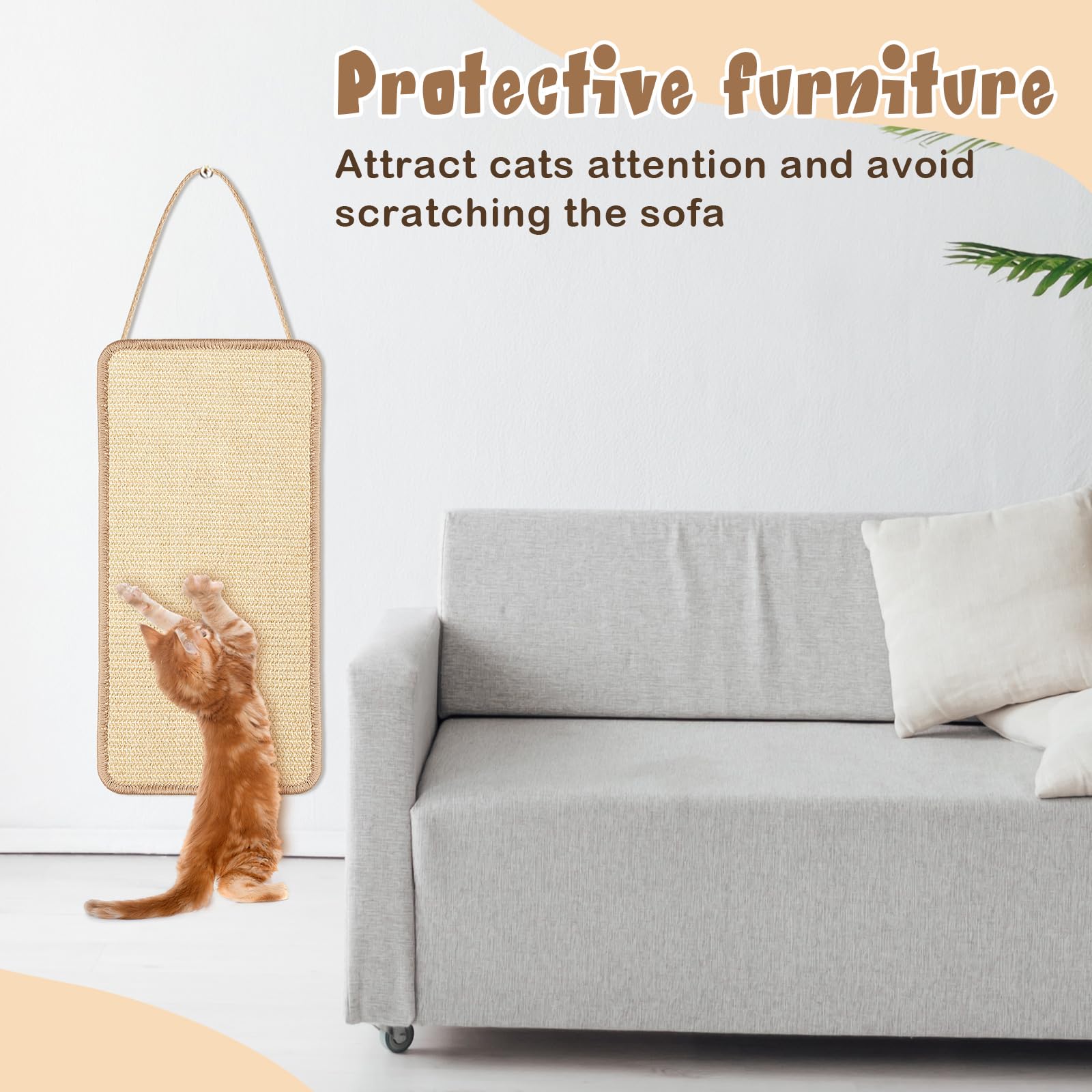 Dansydaisy two-pack scratchers provide multiple locations for your cat’s scratching.