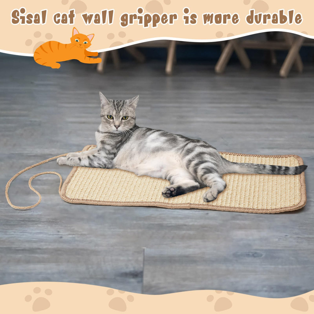 Dansydaisy rope-adjustable hanging scratcher lets cats stretch and play.