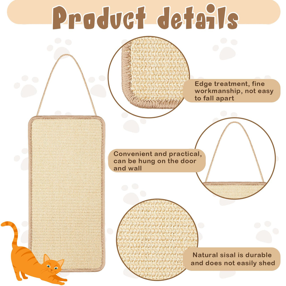 Dansydaisy natural sisal mat doubles as floor scratcher and lounging spot.