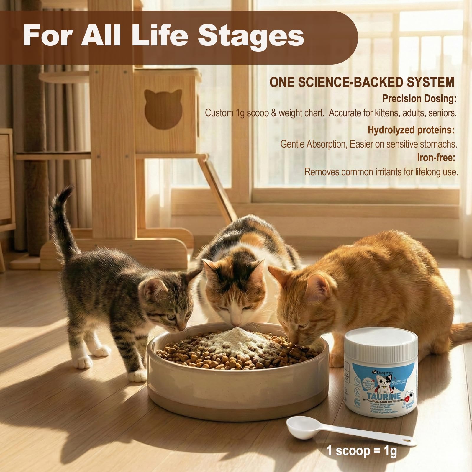 Dapoprren picky-eater serving blends easily with wet, dry, or raw foods