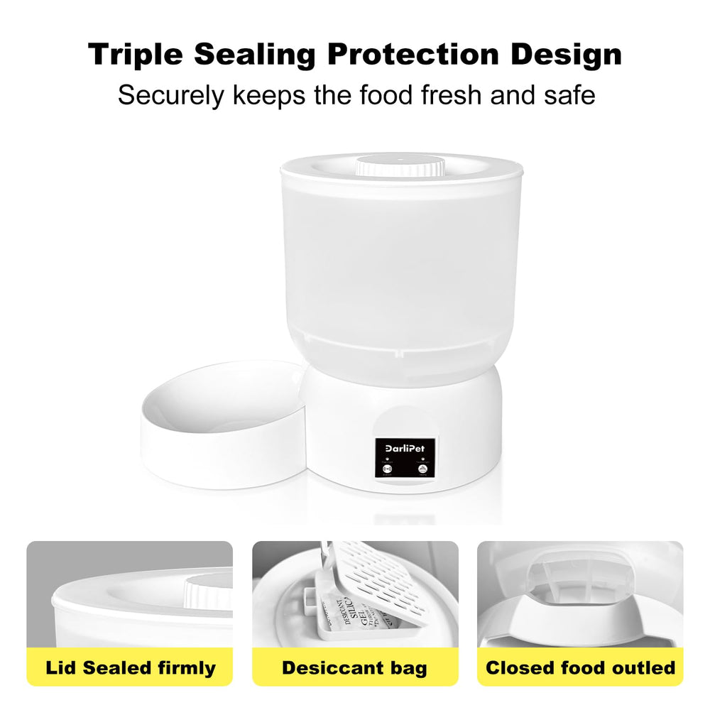 Darlipet BPA-free durable material keeps food safe for daily use.
