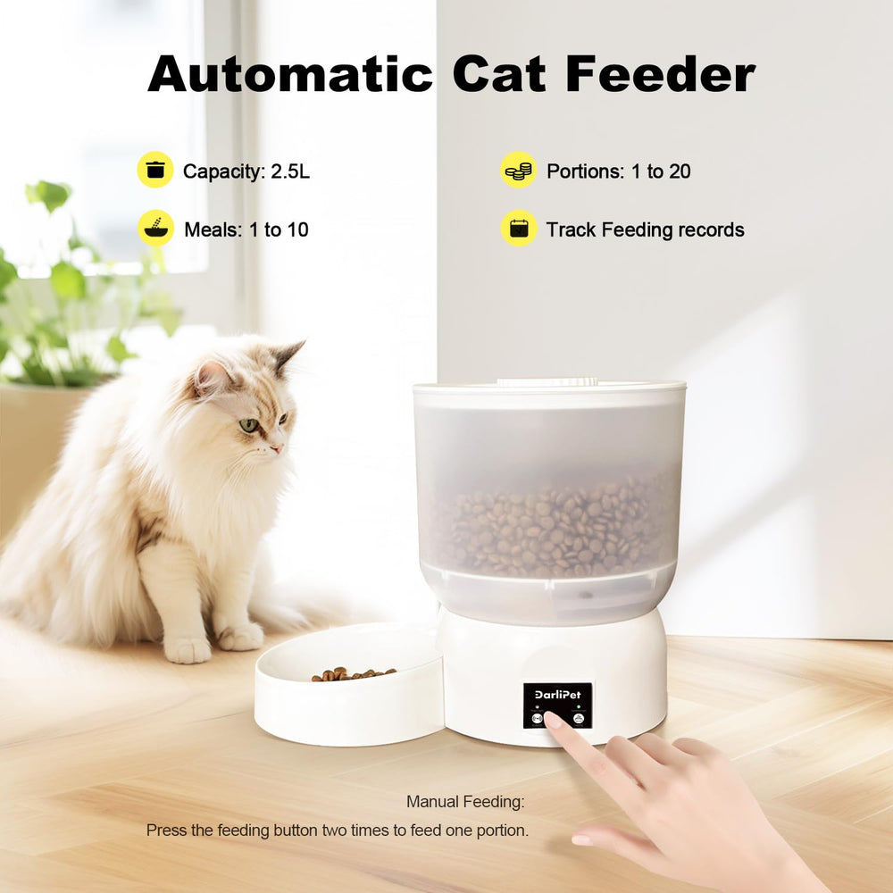 Darlipet detachable bowl and food bucket for easy cleaning.