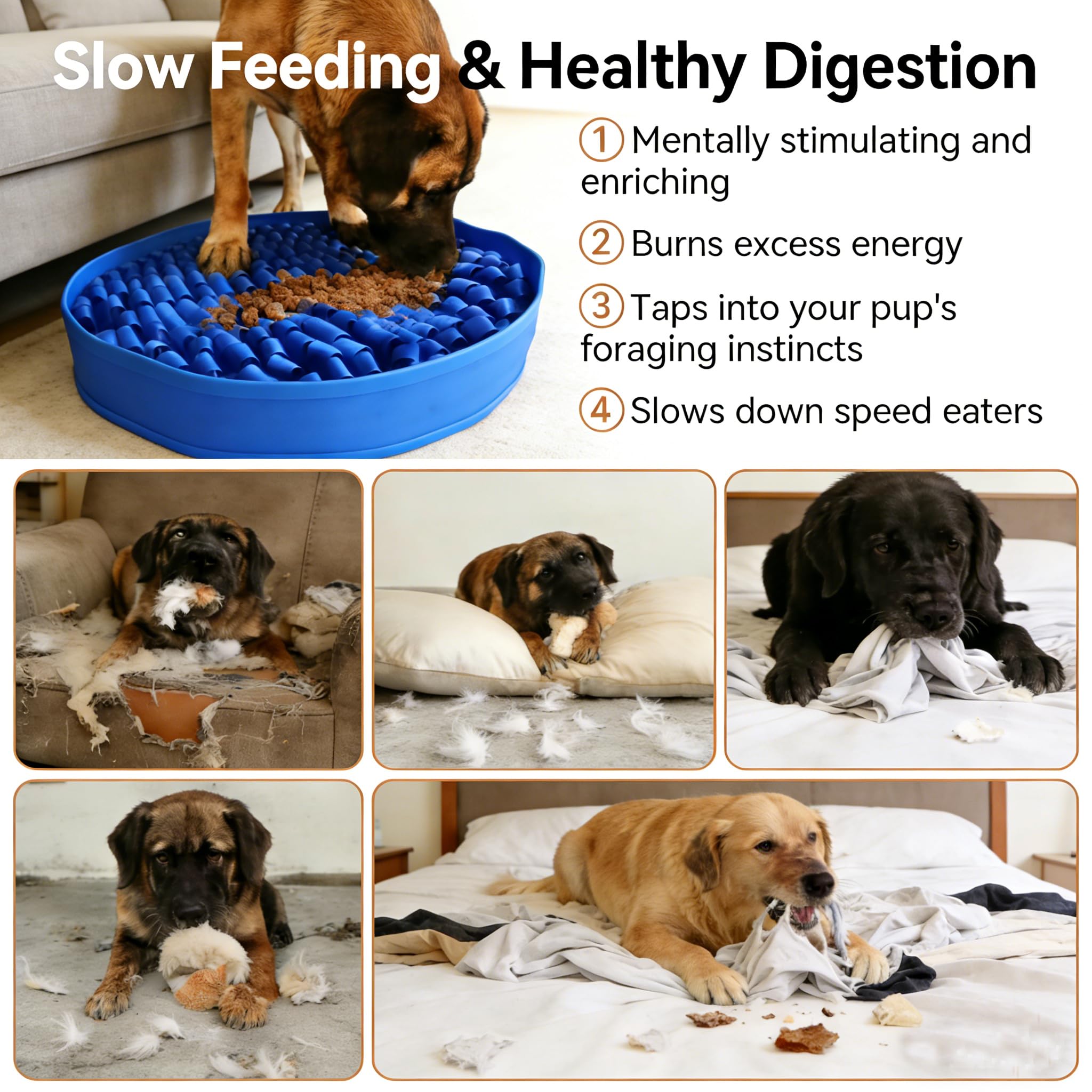 DasTior Snuffle Mat non-slip base enhances stability on carpets during sniffing sessions