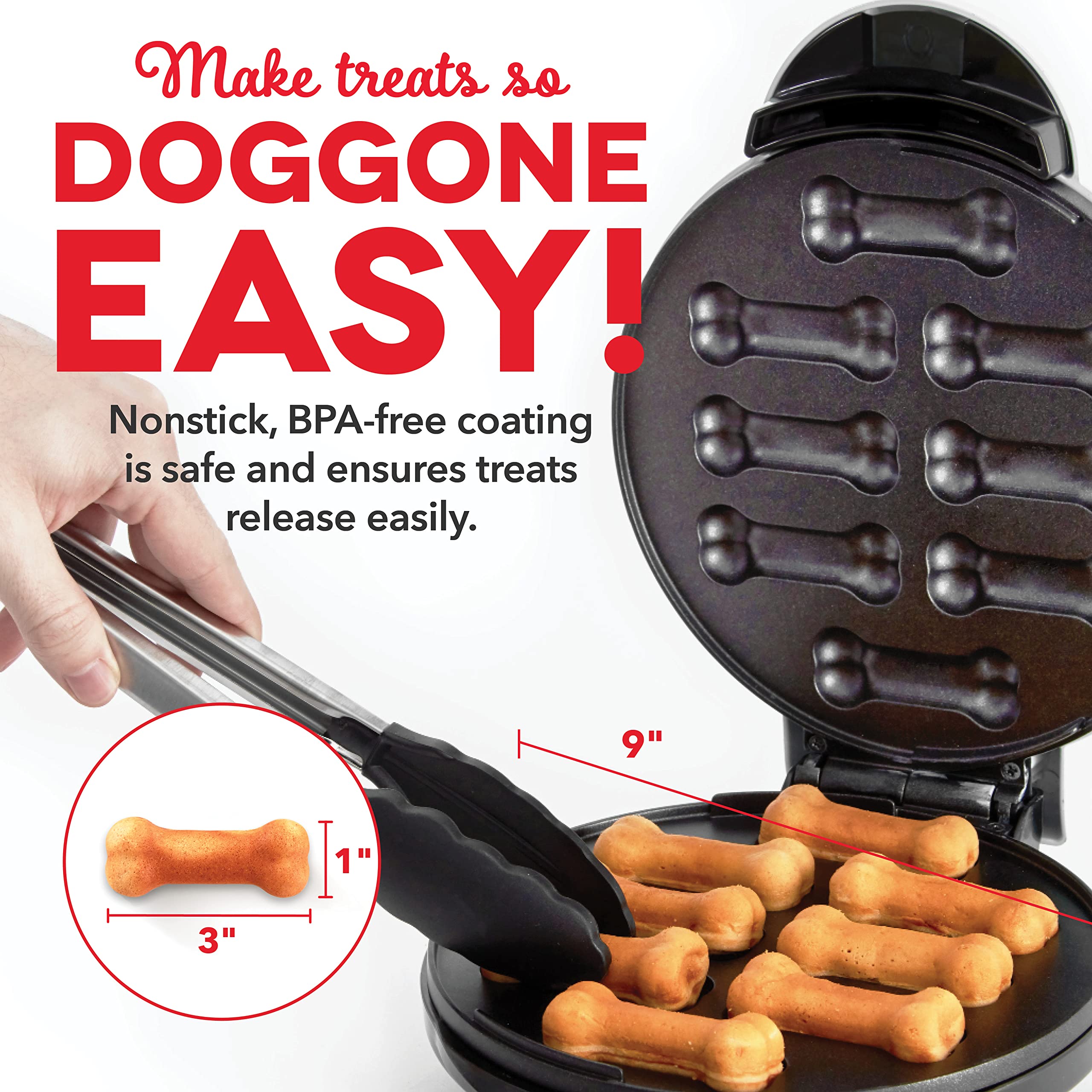 Dash Express Dog Treat Maker compact design fits neatly on your kitchen counter.