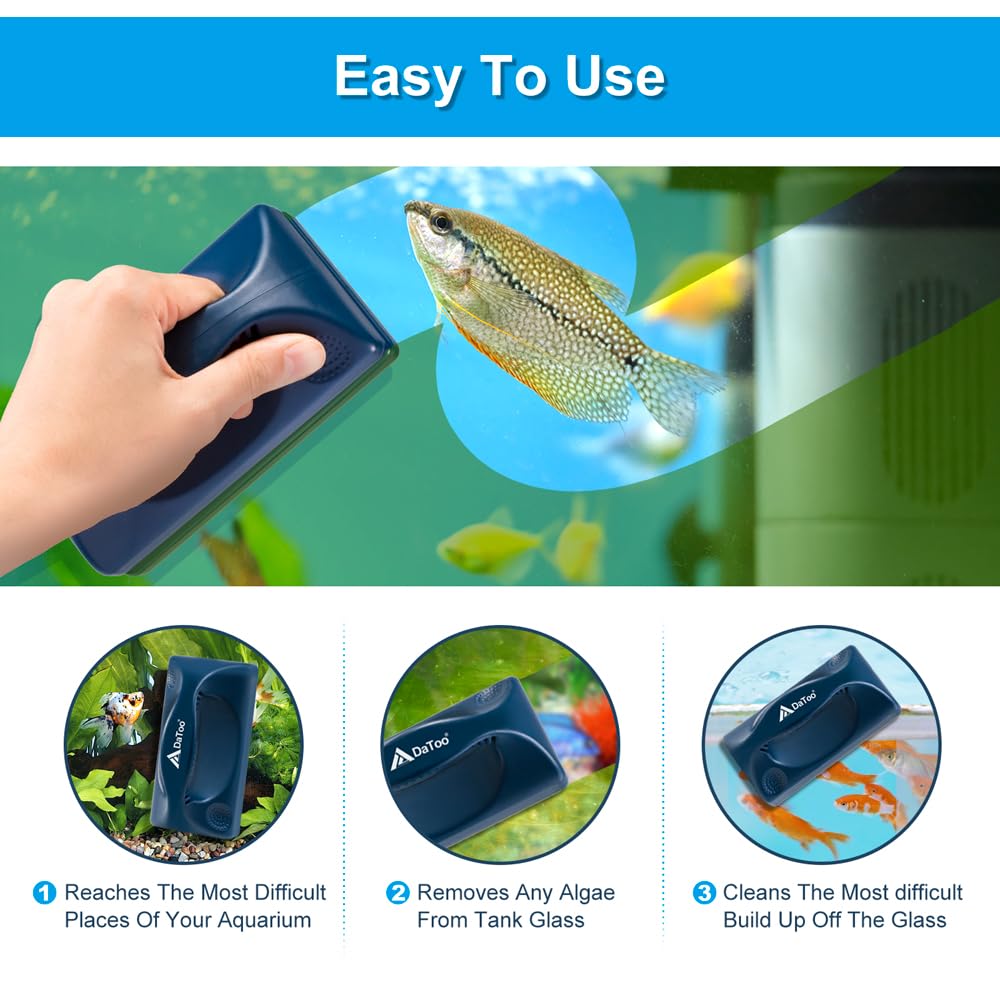 DaToo cleaner in action shows quick tank surface cleaning.