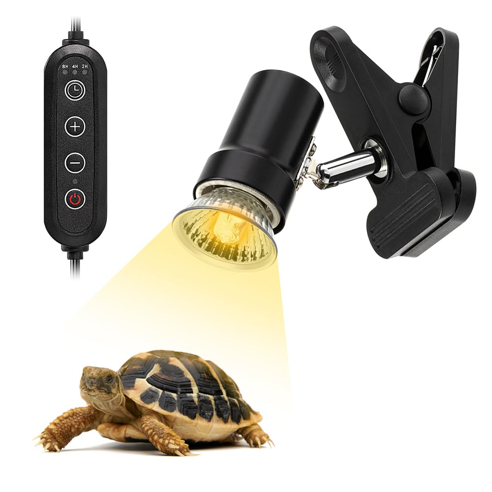 DaToo Reptile Heat Lamp with rotatable head for precise basking.