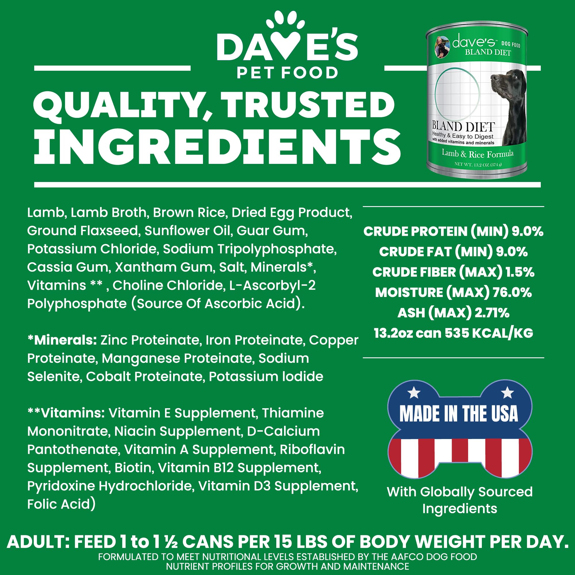 Dave's Pet Food practical option for simple diets during recovery or transitions.