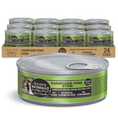 Dave's Pet Food farmyard fowl can close-up highlighting grain-free recipe