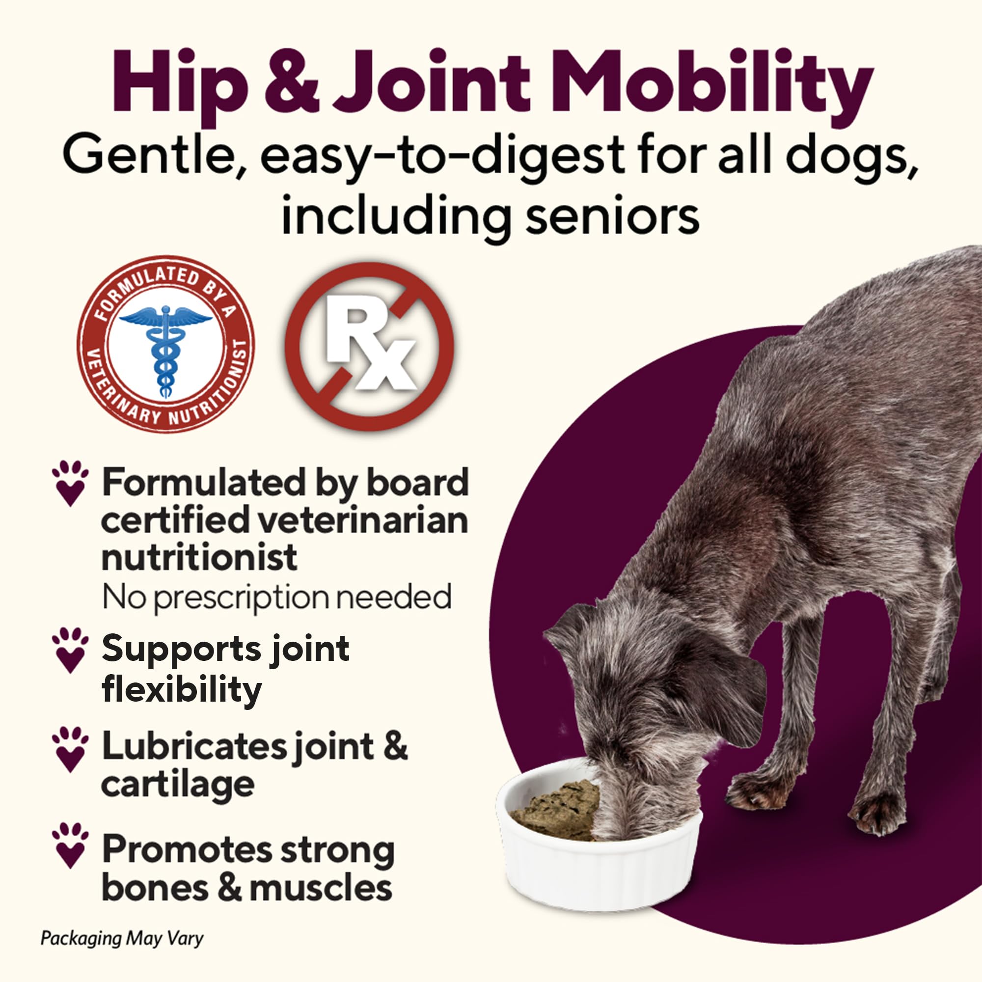 Dave's Pet Food wet dinner for seniors supports mobility and tasty meal moments.