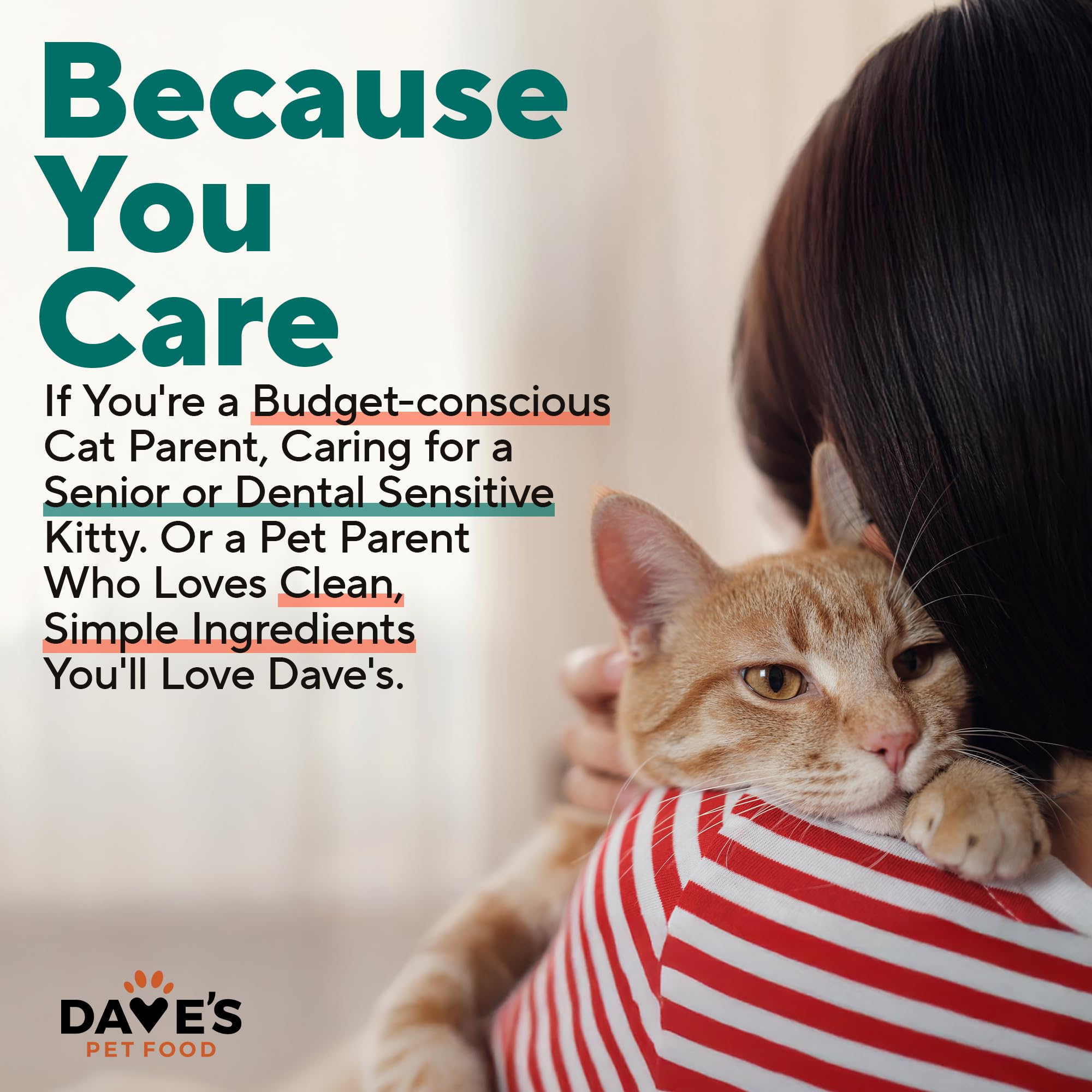 Dave's Pet Food grain-free turkey pate can-open scene underscores quick hydration support.