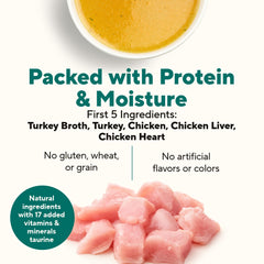 Dave's Pet Food grain-free turkey giblets pate serving in a bowl for easy meals.