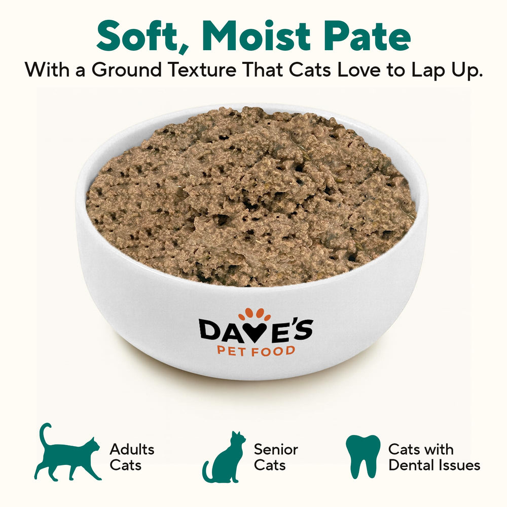 Dave's Pet Food serving suggestion in bowl demonstrates convenient meal prep.