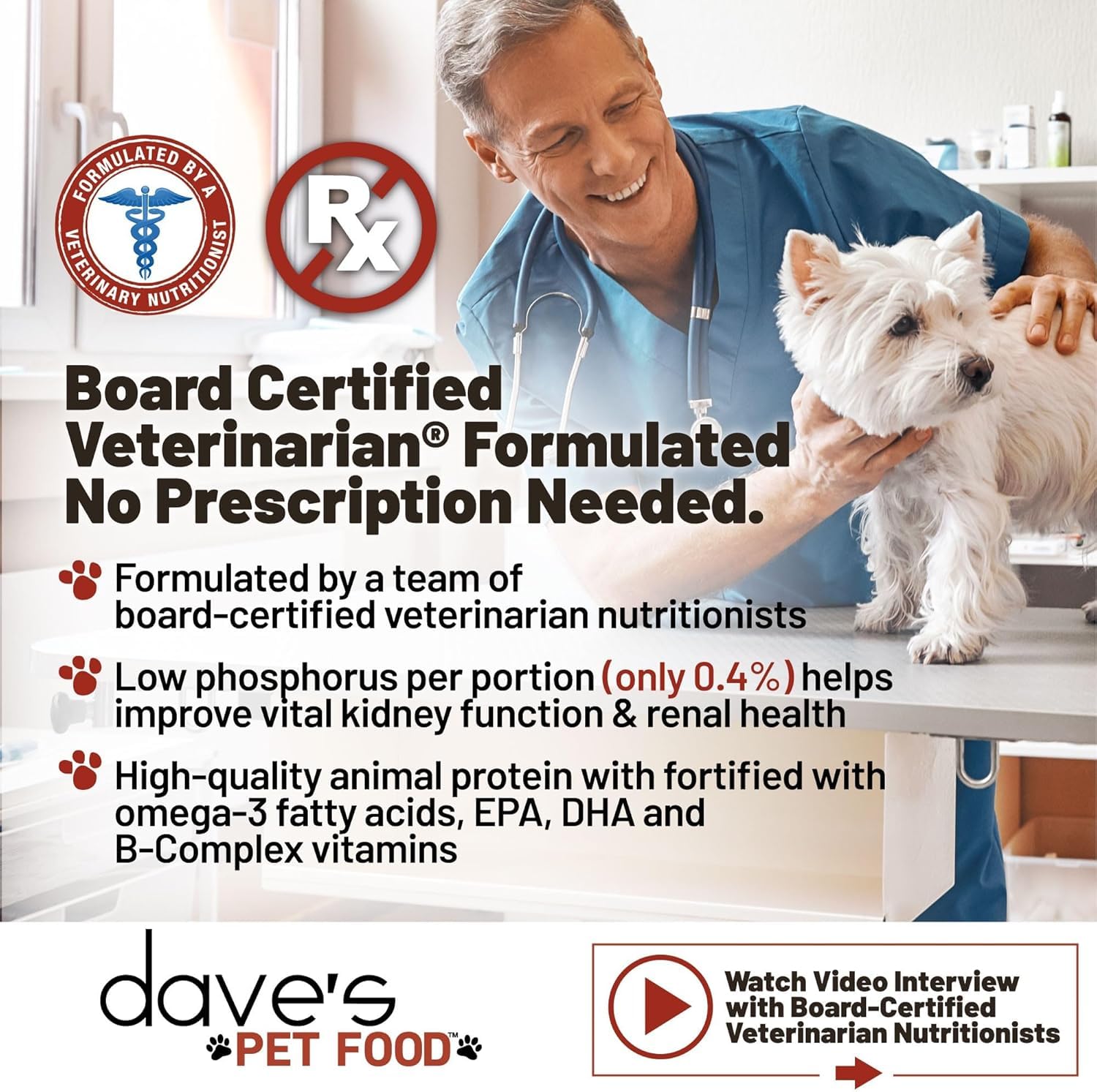Dave's Pet Food kidney-support serving bowl with chicken crumble ready to eat.
