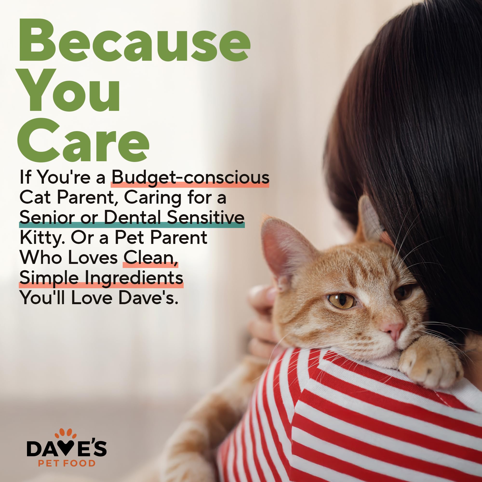 Dave's Pet Food meat-forward texture close-up appealing to cats