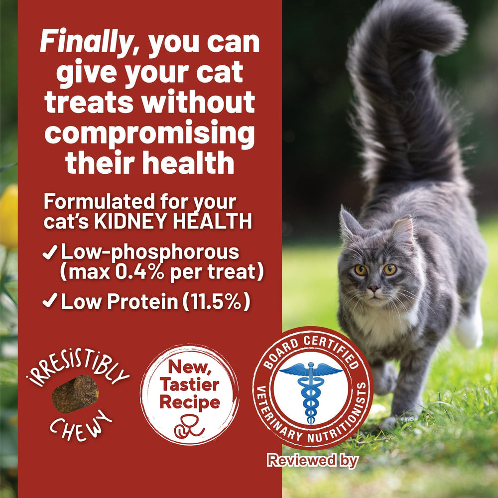 Dave's Pet Food Renal Cat Treats with prebiotic fiber supports gut health.
