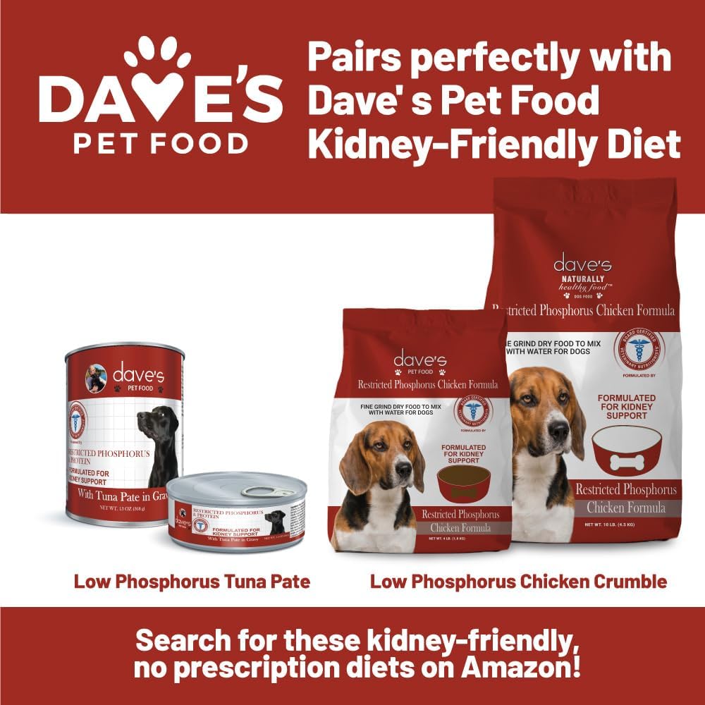 Serving suggestion beside a bowl of dog food with Dave's.