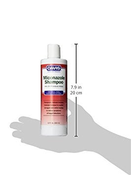 Davis Miconazole Pet Shampoo lather close-up highlights soothing, fragrance-free formula.