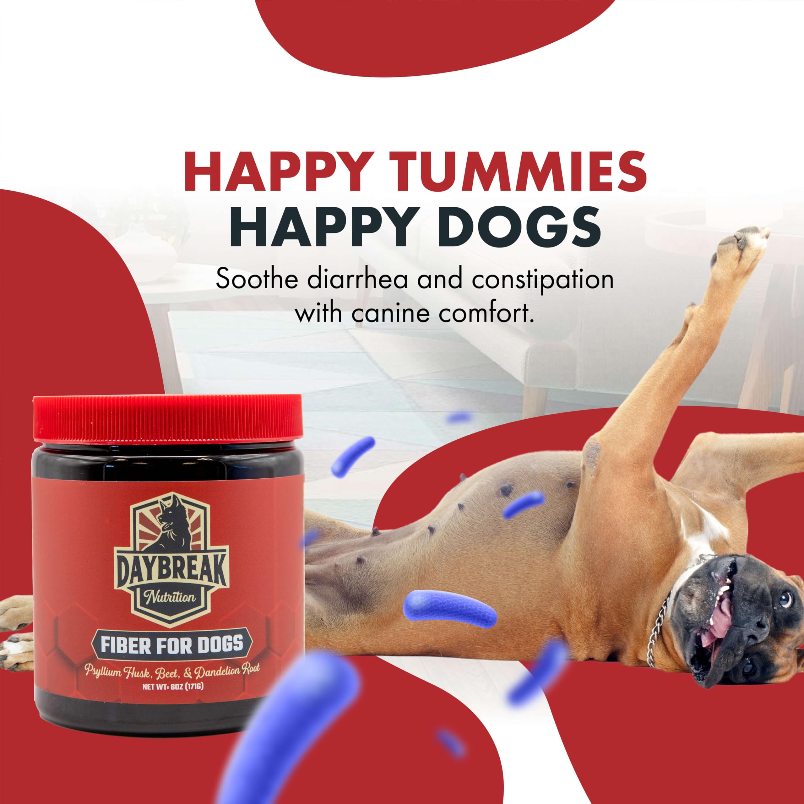 Daybreak Nutrition Fiber for Dogs beef liver powder shown for palatability