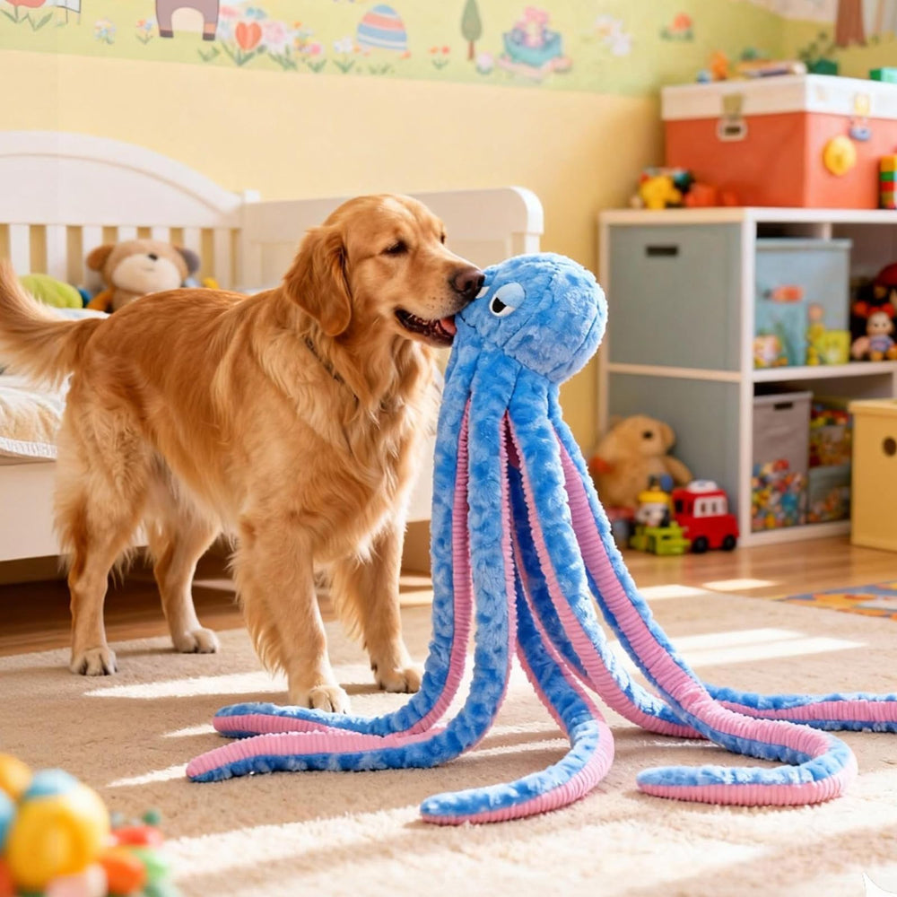 Dayingjiang octopus dog toy makes a great birthday gift for large dogs.