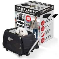 dbest products rolling pet carrier with wheels in a compact under-seat profile for airline travel