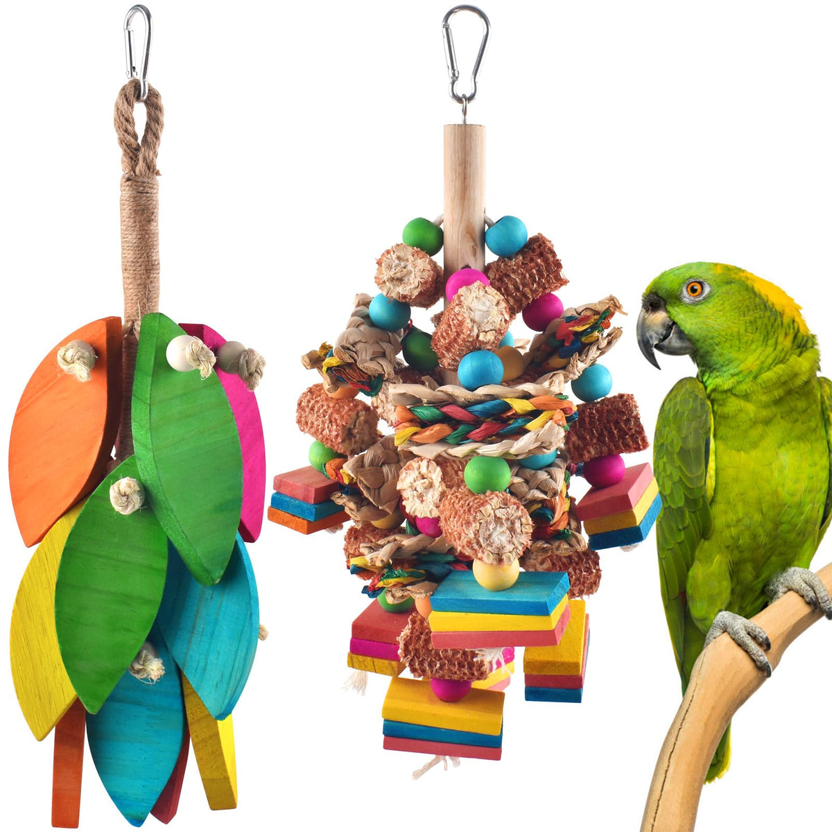 DBNESS leaf-shaped blocks for parrots to chew and explore
