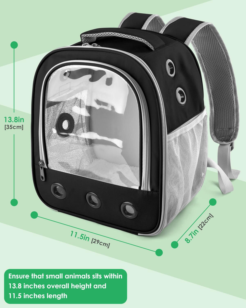 DBNESS Guinea Pig Carrier Backpack with detachable pad highlights removable, easy-to-clean comfort pad