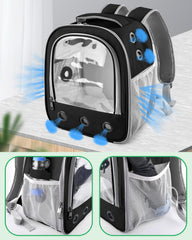 DBNESS Guinea Pig Carrier Backpack ventilation panels demonstrate steady airflow during travel